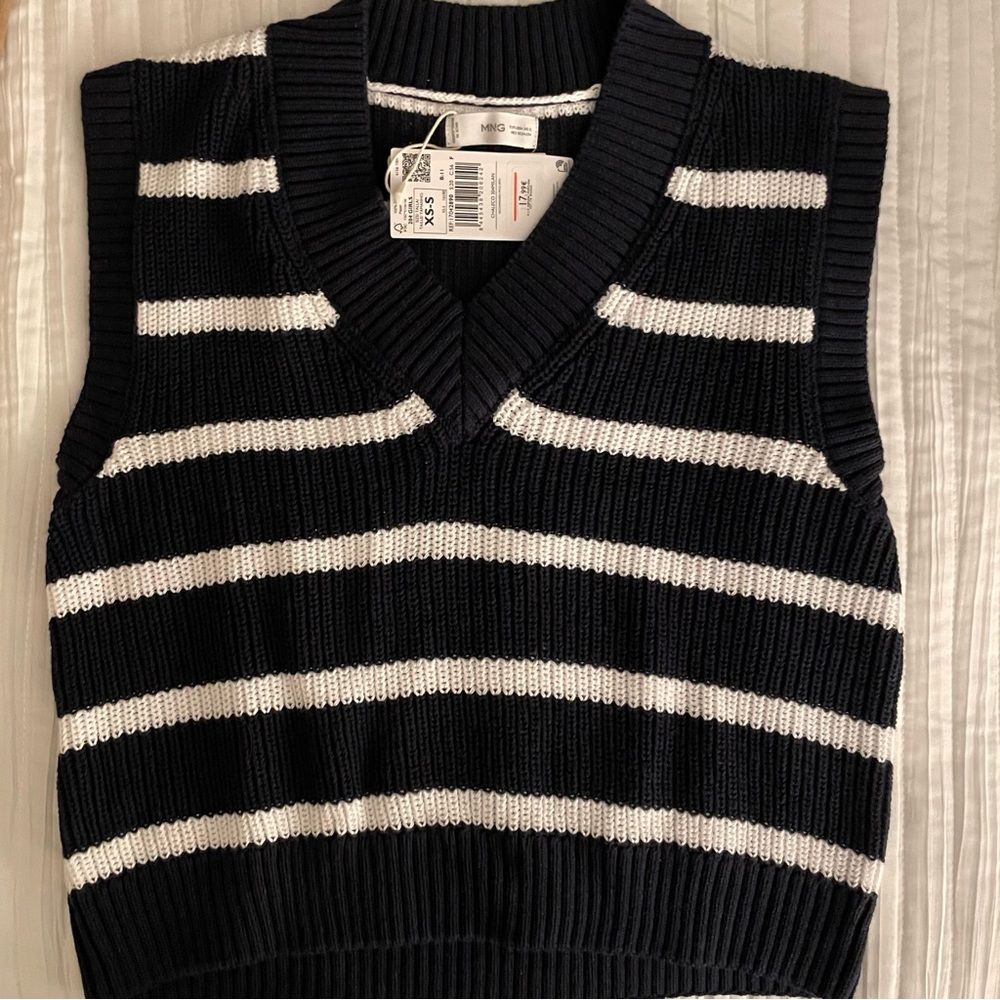 MANGO Crop Sweater Vest